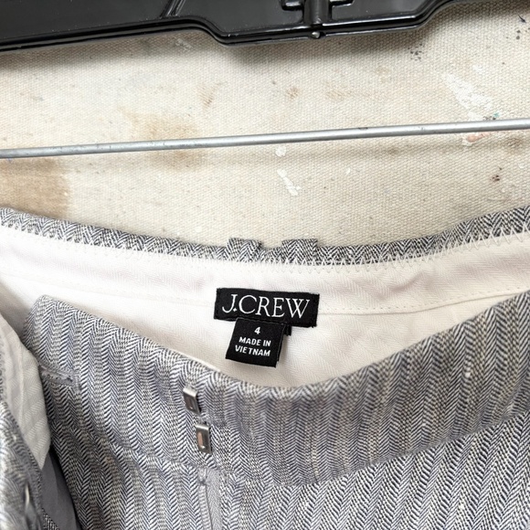 J Crew Portia Pant in Herringbone Linen Blend - Picture 6 of 6